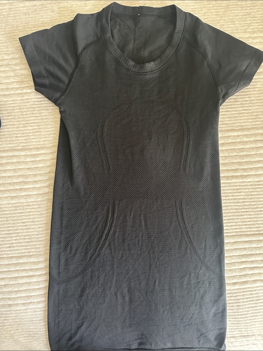 Black Short Sleeve Knit Dress
